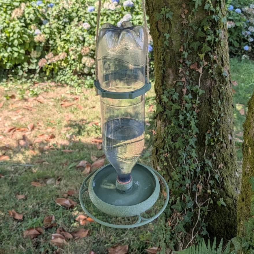 Abreuvoir à oiseaux pour bouteille d'eau et soda modèle "L'Oasis" La Buse Qui File
