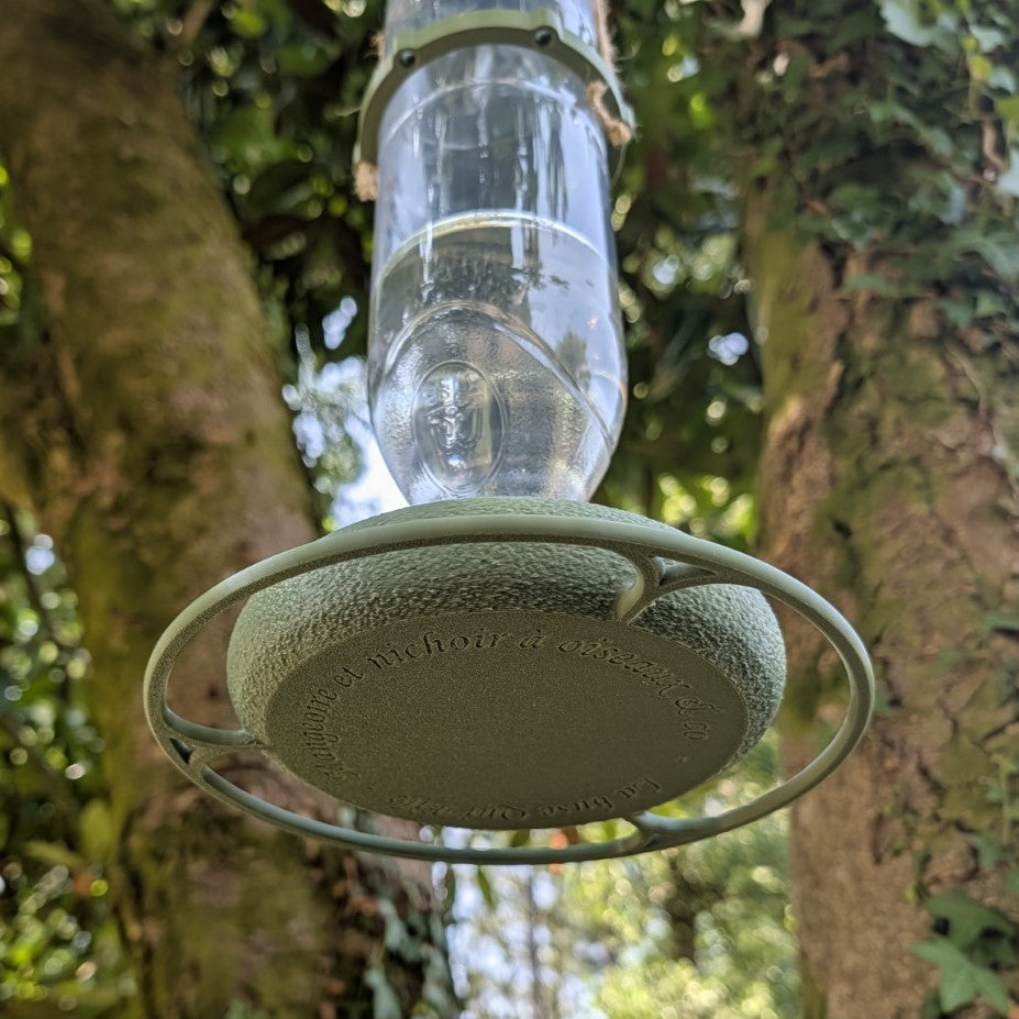 Abreuvoir à oiseaux pour bouteille d'eau et soda modèle "L'Oasis" La Buse Qui File