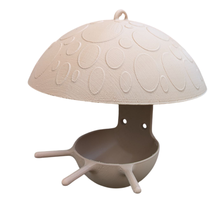 Mangeoire à oiseaux pour boule de graisse modèle champignon La Buse Qui File