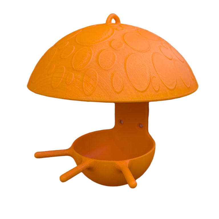 Mangeoire à oiseaux pour boule de graisse modèle champignon La Buse Qui File