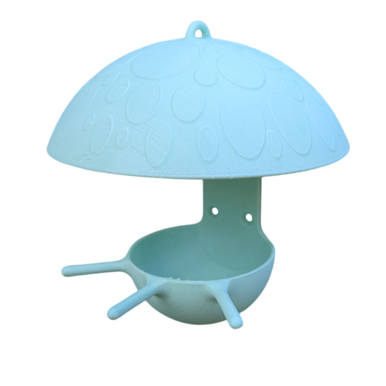 Mangeoire à oiseaux pour boule de graisse modèle champignon La Buse Qui File