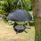 Mangeoire à oiseaux pour boule de graisse modèle champignon La Buse Qui File