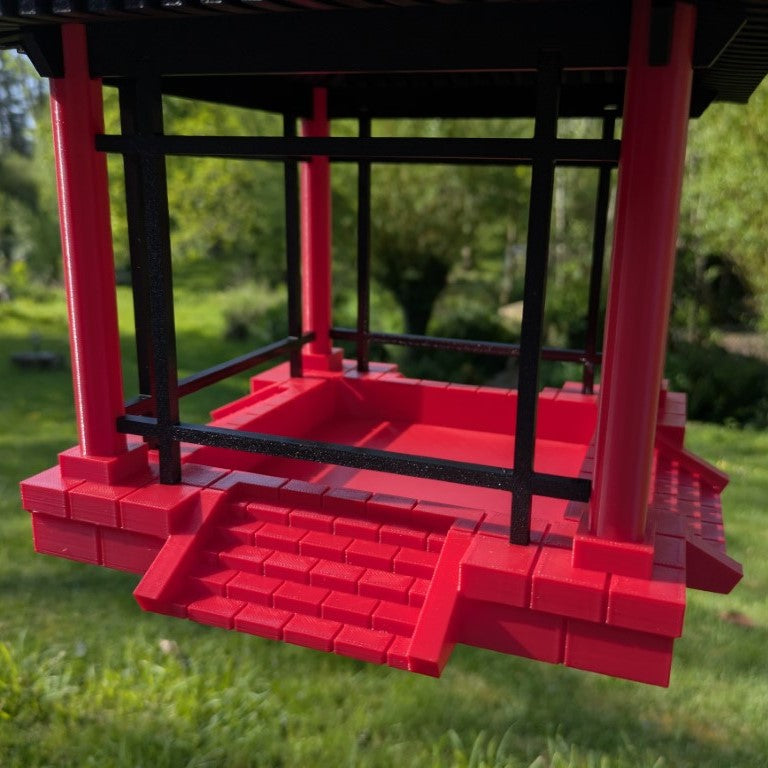 Mangeoire à oiseaux plateau modèle pagode Japonaise La Buse Qui File