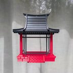 Mangeoire à oiseaux modèle pagode Japonaise pour fenêtre La Buse Qui File