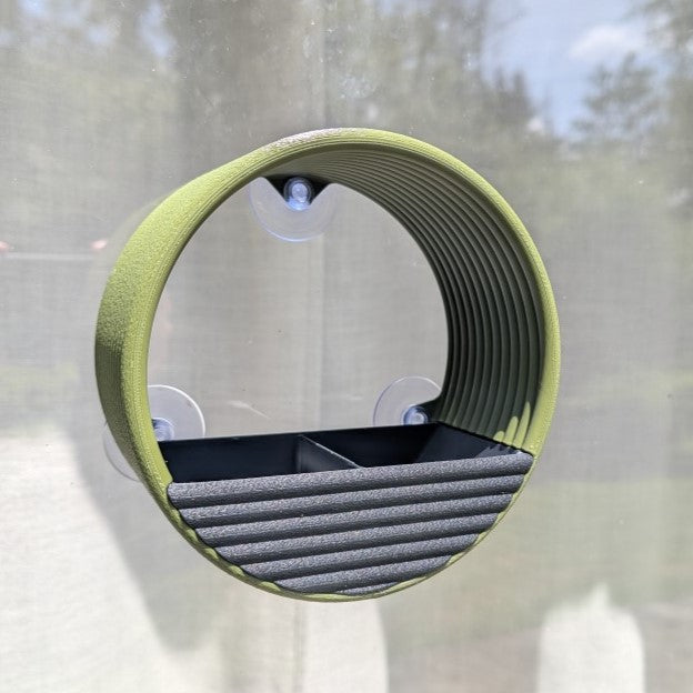 Mangeoire à oiseaux pour fenêtre modèle hublot La Buse Qui File