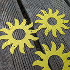 Plaque décorative de protection de trous d'envol pour nichoirs - protection anti prédateurs modèle "Le Soleil" La Buse Qui File