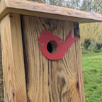 Plaque décorative de protection de trous d'envol pour nichoirs - protection anti prédateurs modèle "L'Oiseau" La Buse Qui File