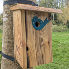 Plaque décorative de protection de trous d'envol pour nichoirs - protection anti prédateurs modèle "L'Oiseau" La Buse Qui File